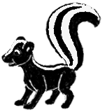 Little skunk character