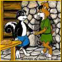 Chip agrees to help all he can, and shakes Macs paw.