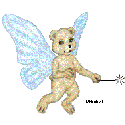 A cute little fairy bear is ready to grant a wish for someone good.